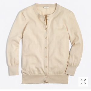 J. Crew Clare Cardigan Champagne color